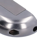 Get Your Door Locked Tight With This Sleek Push Type Door Stop Catch Made From Heavy Duty Zinc Alloy. Close-up view of zinc door catch with hex opening.