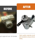 Before and after comparison of Go Kart Heavy Duty Mechanical Brake Caliper and Bracket with Pads for Manco 9598 9597 Yerf Dog
