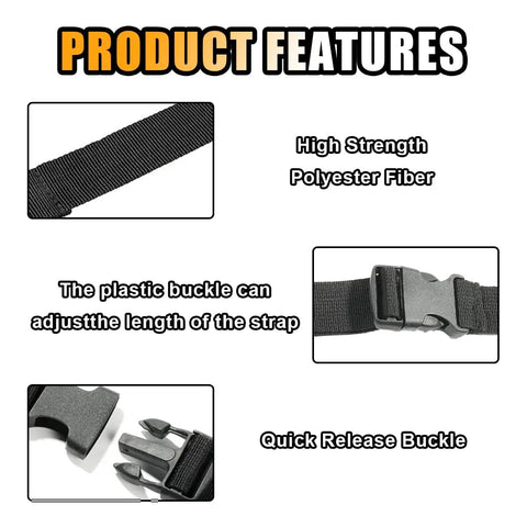 Heavy Duty 39 Inch Adjustable Car Battery Box Tie Down Straps 2 Pack features high strength polyester fiber material and quick release buckles.