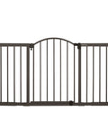 Extra Wide Baby Gate And Dog Gate For Hallways And Large Openings, Fits 44 To 72 Inch Openings, 36 Inch Tall, Hardware Mounted, Sturdy Bronze Finish