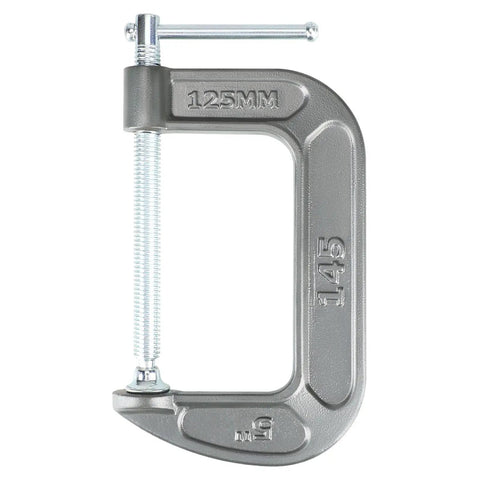Heavy Duty C Clamp 5 Inch By 3.25 Inch Built Tough For Woodworking And Home Projects, Steel Clamp With Smooth Swivel, High Friction Frame, Ergonomic Grip For Precise, Reliable Hold, 125mm steel C-clamp