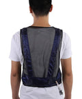 Heavy Duty Vortex Cooling Vest With Compressed Air Ventilation For Welding Sites adjustable back view with mesh material and air hose.