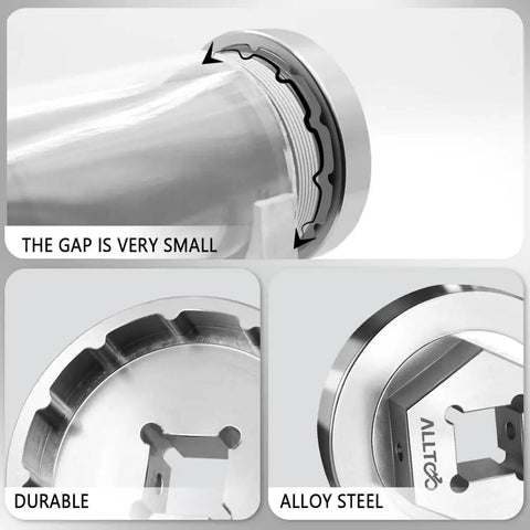 Close-up of Bottom Bracket Sleeve Tool BB M30 T47 1B IB 50.4mm 12T For Trek Praxisdiy MTB Bike showing details and steel material.