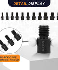 Nut And Bolt Thread Gauge Kit With 32 Male And Female Gauges, image shows black metric male gauges with size markings.