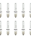 10 pack of 40 Watt Dimmable Xenon Bulbs T3 Krypton Xenon Clear Glass E12 Candelabra Base for ceiling fixtures and chandeliers