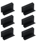 6 Pcs 1.57 Inch Glass Finger Edge Pulls For 5 To 6mm Thick Glass Doors Polished Chrome Finish Easy Install Clips For Glass Cabinets