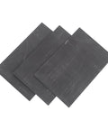 3 Piece Graphite Disk Set For Electroplating And Melting Rectangle Graphite Plate Ingot Block on white background