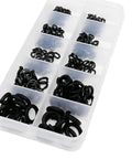 320 Piece M2 To M8 Stainless Steel Black Spring Split Lock Washers And Elastic Gasket Assortment Kit, black washers in organizer case