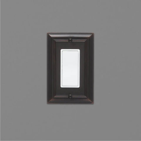 Oil Rubbed Bronze Single Gang Wall Plate For Light Switch And Outlet, Durable Zinc Alloy Construction, 3 Pack, Classic Finish