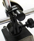 Magnetic Machine Base For Dial And Digital Indicators 9 Inch Height With On Off Switch Adjustable Pivot Arm Stable Compact Metal Stand close-up