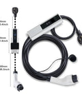 Level 2 Portable EV Charger With 40 Amp Adjustable Current, 240V, 25 Foot Cable, NEMA 14-50P Plug, Durable Aluminum Build