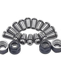 All In One 19 Piece ER11 Precision Spring Collet Set With 1mm Through 7mm And One Eighth And One Quarter Inch Sizes, ER11A Clamping Nuts, M14 Thread