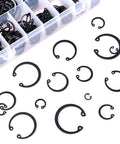 Alloy Steel Internal Circlip Snap Ring Set 300 Pieces In Fifteen Sizes From 8mm To 36mm Corrosion Resistant in clear box