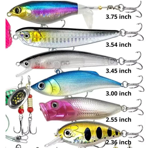 All In One 409 Piece Fishing Lure Kit And Tackle Box Set For Freshwater And Saltwater Angling, Includes Hooks Lures Sinkers Swivels And Accessories,