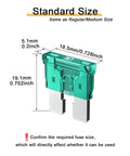 20 Pack 30 Amp Car Fuses With Easy Read Amp Rating, Clear Housing For Quick Visual Check, 32V Blade Fuses Size Diagram