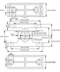Solid Nylon Door Retainer Catch For Motorhomes And Campers Stops Doors From Slamming with size and dimensions diagram.