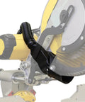 Miter Saw Dust Collection Adapter Five In One Vacuum Connector Delivers Ninety Five Percent Dust Capture With Optimized Airflow Guide Compatible With DWS779 DWS780 For A Cleaner Worksite And Less Mess installed on saw.