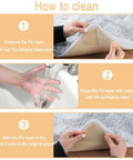 Step-by-step cleaning guide for Triangle Anti Slip Rug Tape Pad Set Keeps Rugs In Place And Prevents Curling, Washable And Reusable Clear Rug Tape.
