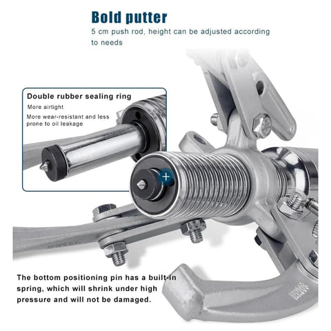 Heavy Duty Hydraulic Gear Puller 30 Ton Capacity With Storage Case close-up of double rubber sealing ring and push rod.