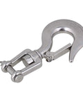 304 Stainless Steel American Type Swivel Lifting Clevis Chain Hook With Latch, 360 Degree Rotation, heavy duty