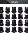 Three Eighths Inch Snap Bushing Grommet Kit In Black Nylon Cable Protector 100 Pieces Durable PA66 with 10mm dia.