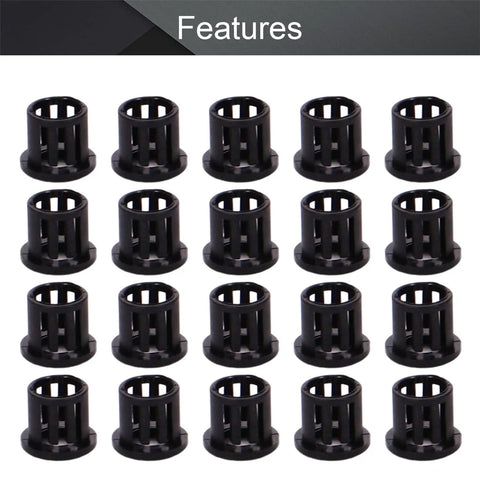 Three Eighths Inch Snap Bushing Grommet Kit In Black Nylon Cable Protector 100 Pieces Durable PA66 with 10mm dia.