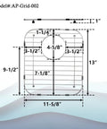 Stainless Steel Sink Grids Set of 2, 13 x 11-5/8 Inches, Protective Kitchen Rack measurements diagram with dimensions visible.
