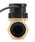 Front view of G1 Thread 220V Water Flow Sensor For Booster Pumps With Magnetic Automatic Control Switch High Precision Flow Detection For Your Home Plumbing Irrigation And Industrial Use Easy Install Plug And Play Ready