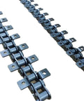 1.5m Length 08B Standard Double Curved Plate Conveyor Drive Chain With Single Hole And K2 Attachment, heavy duty steel