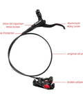 Z00M HB875 MTB hydraulic disc brake set with aluminum alloy lever, hose, and caliper