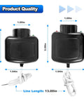 Garage Door Sensor Beam Kit for Linear Opener LSO50 LDO33 LDO50 durable ABS construction with dimensions labeled