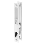 Diecast Non Keyed Patio Sliding Door Handle Set For 1 In To 1-1/8 In Thick Glass Doors White Replacement Flush Mount Hook Style Handle