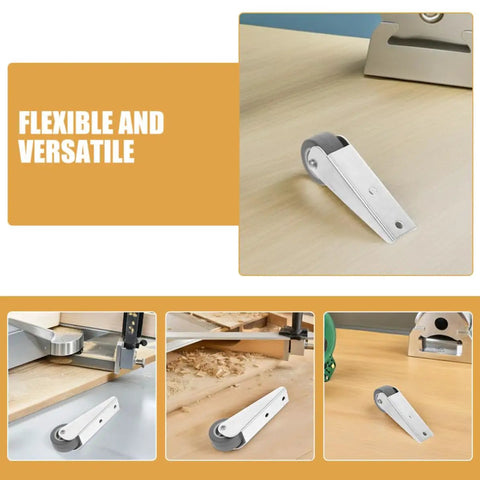 Heavy Duty Sliding Door Casters For Barn Doors And Counters Include Nylon Rollers And Galvanized Brackets For A Butter Smooth Glide, shown on various surfaces.