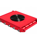 Heavy Duty Machine Skate Dolly Set For Effortless Equipment Transport, 30 Ton Capacity, 4 Pack, steel, PU wheels, red turntable