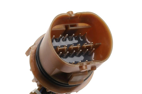 Close-up of a connector from GM Automatic Transmission Wiring Harness Kit for Cars and Trucks, Durable Weatherproof Cable Assembly.