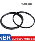 Top Nbr Vl Rotary Water Shaft Seal Gasket For Heavy Duty Industrial Hydraulics shown with two black NBR seals.