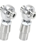 Beefy 7/8 Inch Rod End Ball Joints N30r Thread 2 Pack for Hardcore Steering and Suspension Mods, polished metal finish.