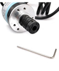 Close-up of Rotary Incremental Encoder 2000 PPR ABZ 5-24V DC Output NPN E6B2-CWZ6C with Allen key, showing mounting details.