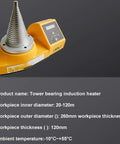 Super Fast 220V Cone Style Induction Bearing Heater For Quick And Even Heating Of Inner Rings From 20 To 120 Millimeters With Built In Real Time Temperature Control Perfect For Mechanics And Workshops, view of conical design.