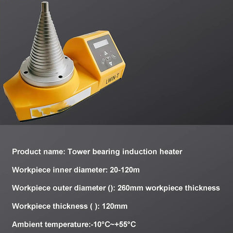 Super Fast 220V Cone Style Induction Bearing Heater For Quick And Even Heating Of Inner Rings From 20 To 120 Millimeters With Built In Real Time Temperature Control Perfect For Mechanics And Workshops, view of conical design.