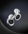 Experience 2 Plus Ear Plugs For Concerts And Festivals With 17 dB Noise Reduction shown in sleek black and white design