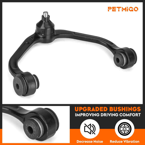 Front Upper Control Arm Kit With Ball Joint For RWD Ford Ranger And Mazda B Series Trucks 1998 To 2011 Mazda B2300 B2500 B3000 B4000 1 Piece Coil Spring Front Suspension 10pc Replacement black arm with upgraded bushings