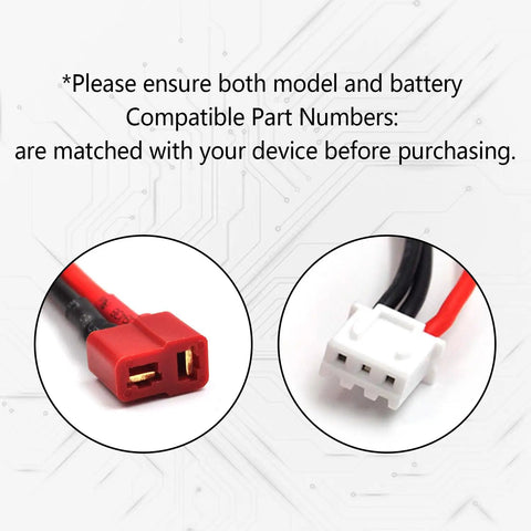 Close-up of red and white connectors for 2 Pack 7.4V 1500mAh Li Ion Battery High Rate For 1 10th 1 12th And 1 16th RC Off Road Cars