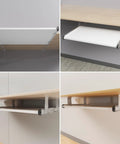 Slick Under Desk Keyboard Tray Pull Out Slide With Height Adjustable Full Extension Ball Bearing Rails in various angles.