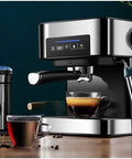 20 Bar Espresso Machine With Milk Frother Wand And 1.5L Removable Water Tank For Espresso Cappuccino Latte Macchiato At Home Black