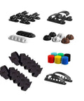 34 Piece Cord Management Organizer Kit With Reusable Cable Ties And Self Adhesive Clips For Desk Computer TV And Home Office