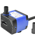 Beast Submersible Pump 92GPH 5W Adjustable Flow for aquariums and fountains with visible hose attachment and blue casing