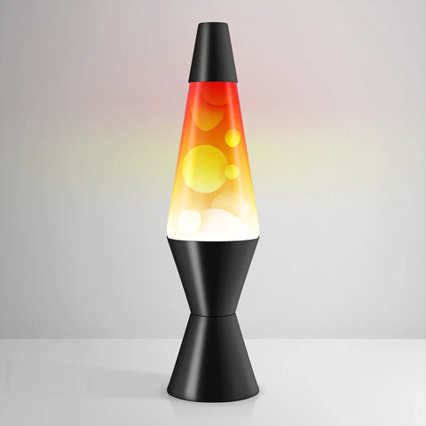Triple Color Change Lava Lamp With Dynamic Blob Effects, 14.5 Inch Tall Aluminum Base And Cap, 25W Bulb Included