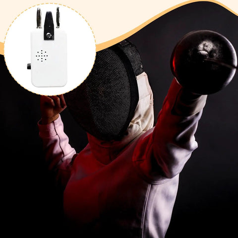 Standalone Fencing Target Practice Tool With Chip Sensor Tech For Beginners Compact Foil Training shown during use