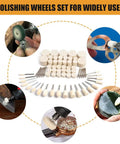 80 Piece Polishing Buffing Wheel Set With 1/8 Inch Shank for jewelry metal polishing showing various uses